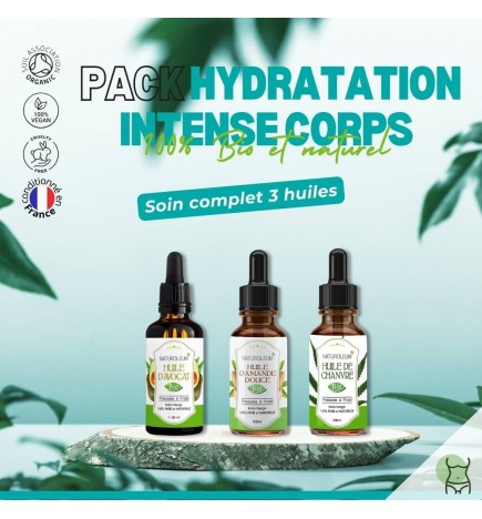 Pack Hydratation Intense pour le Corps - Huiles Végétales Bio Nourrissantes